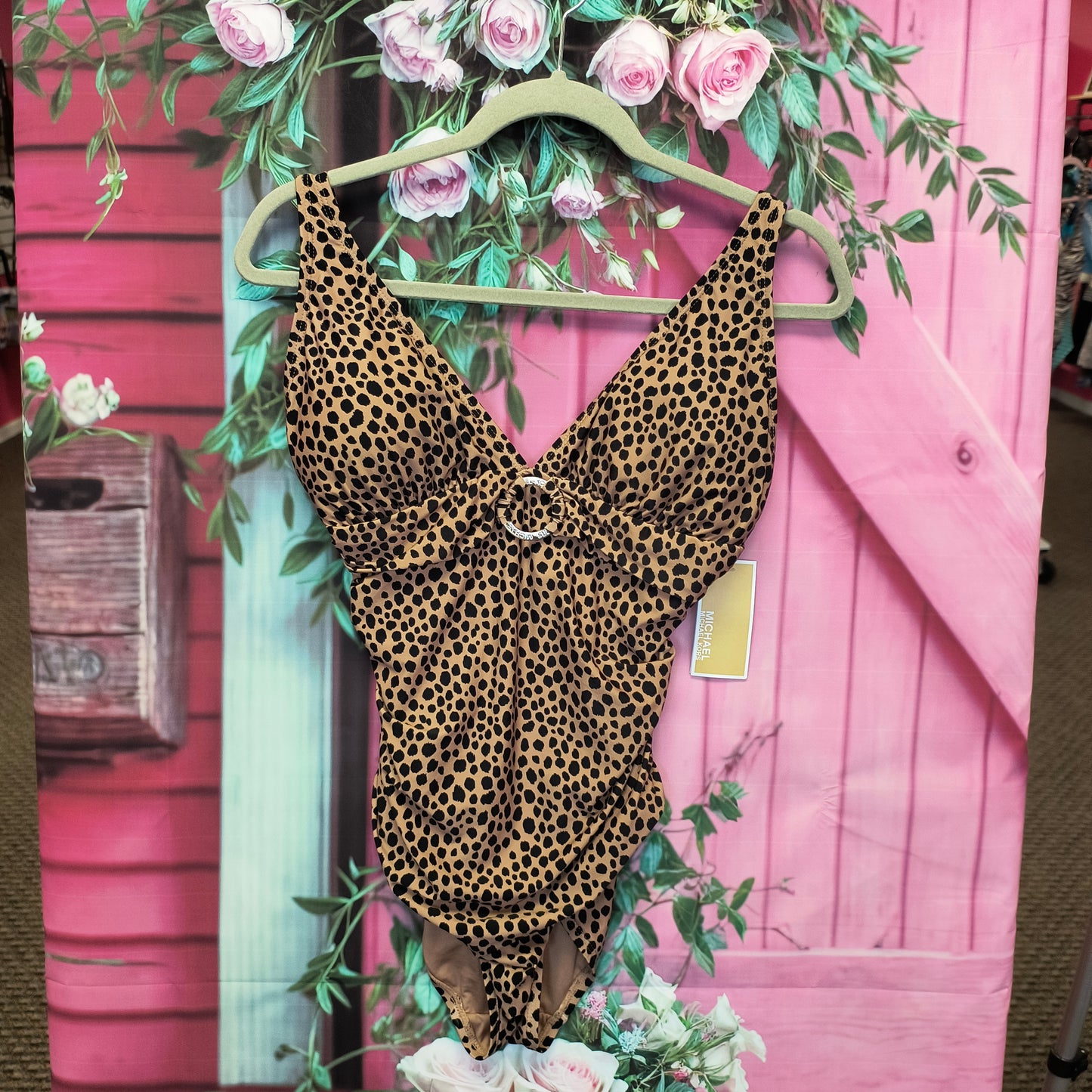Michael Kors One-Piece Leopard swim suit 12 8/7/26