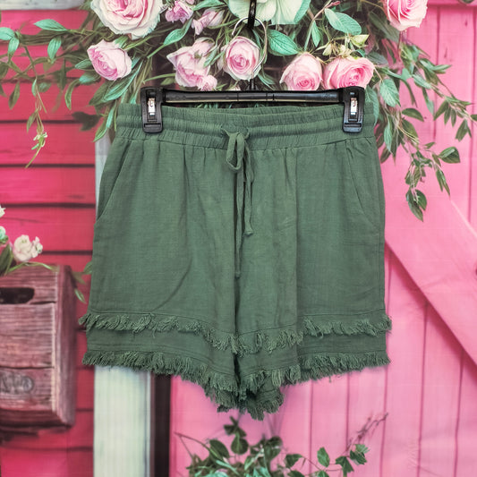 Jodifl green linen shorts S 7/23/26