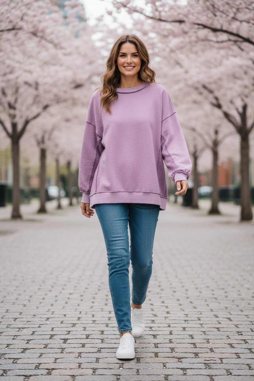Fantastic fawn purple sweater S 7/15/26