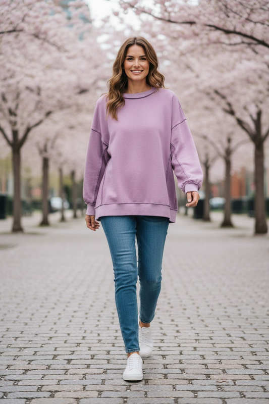 Fantastic fawn purple sweater S 7/15/26