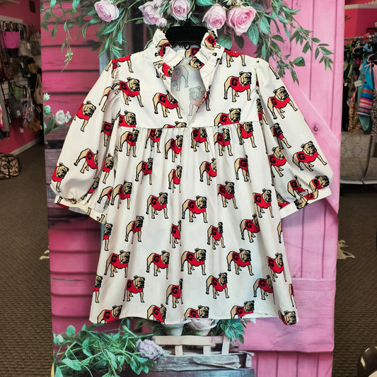Georgia bulldogs ruffle top M 7/23/26