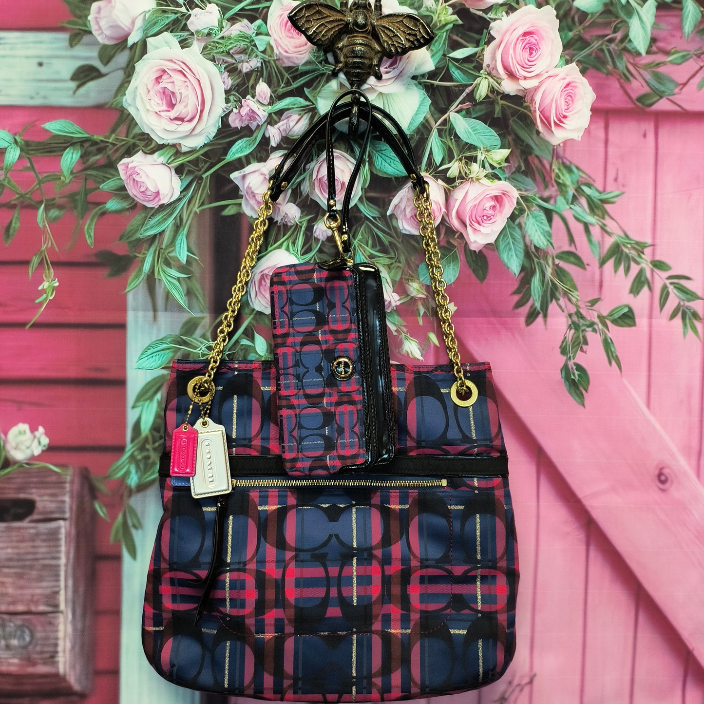 COACH poppy bag/wallet set 8/7/26