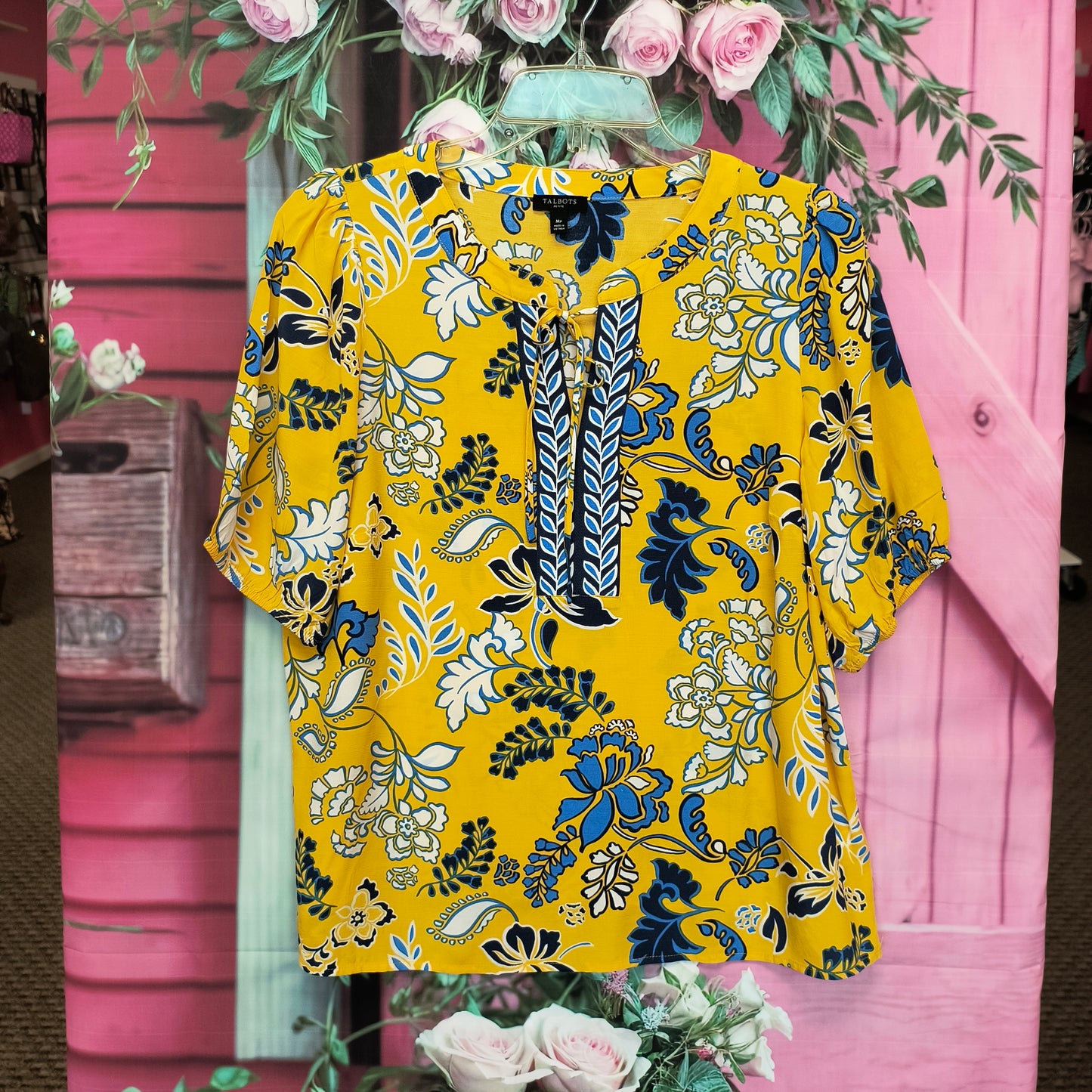 Talbots yellow top MP 7/30/26