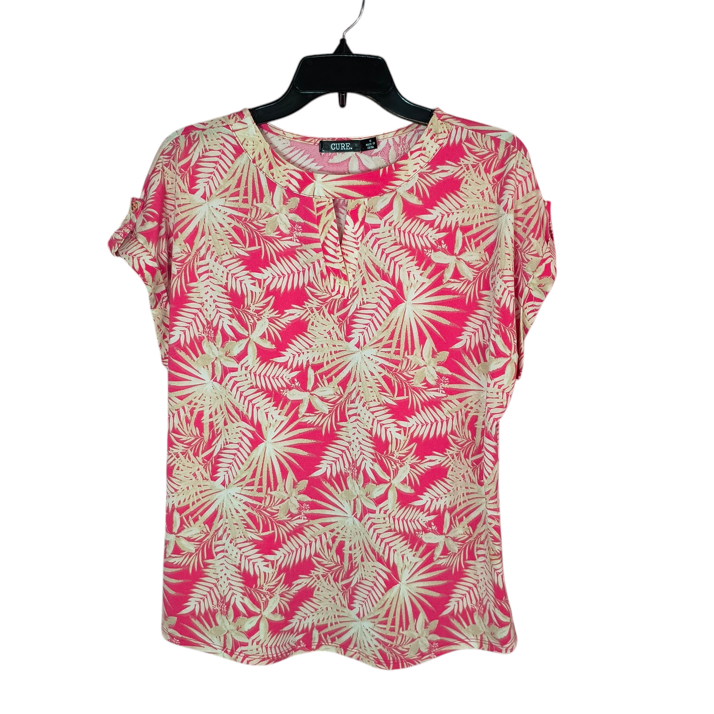 Cure pink & cream floral top size medium