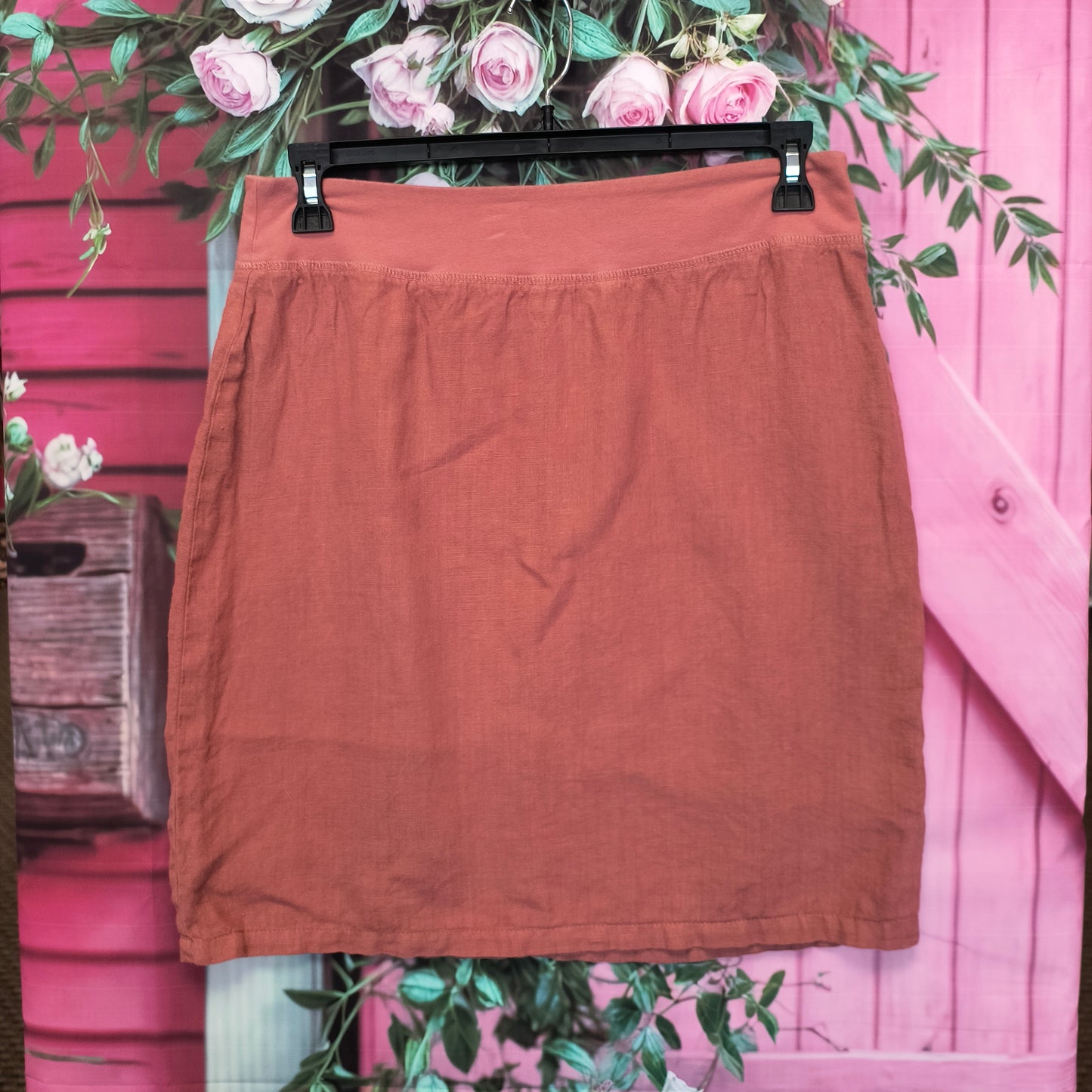 Ex Voto 100% Linen Skirt M 7/23/26