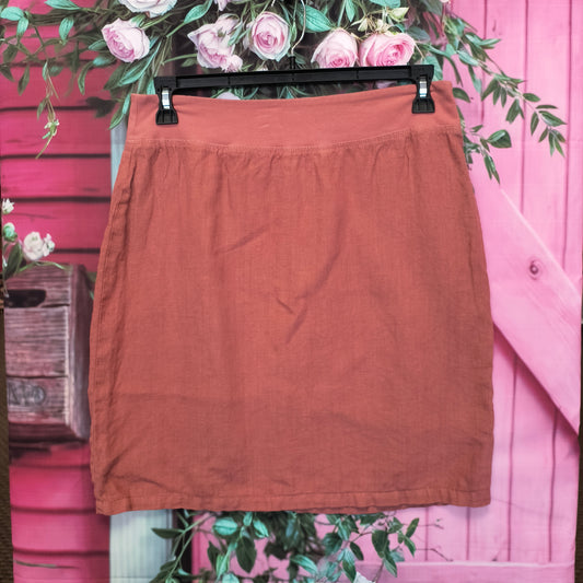 Ex Voto 100% Linen Skirt M 7/23/26
