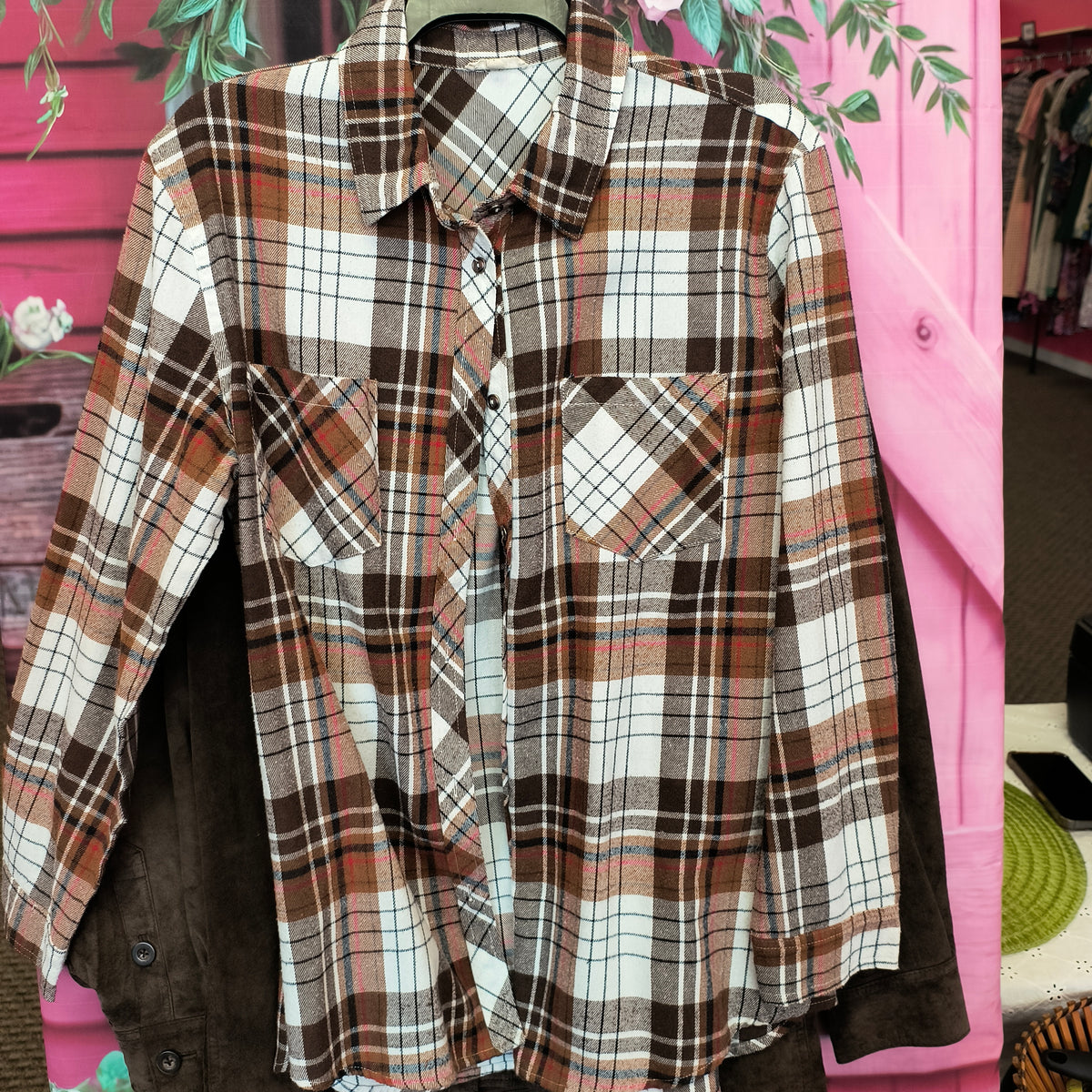 (D) Jodifl plaid shirt L 9/9/26