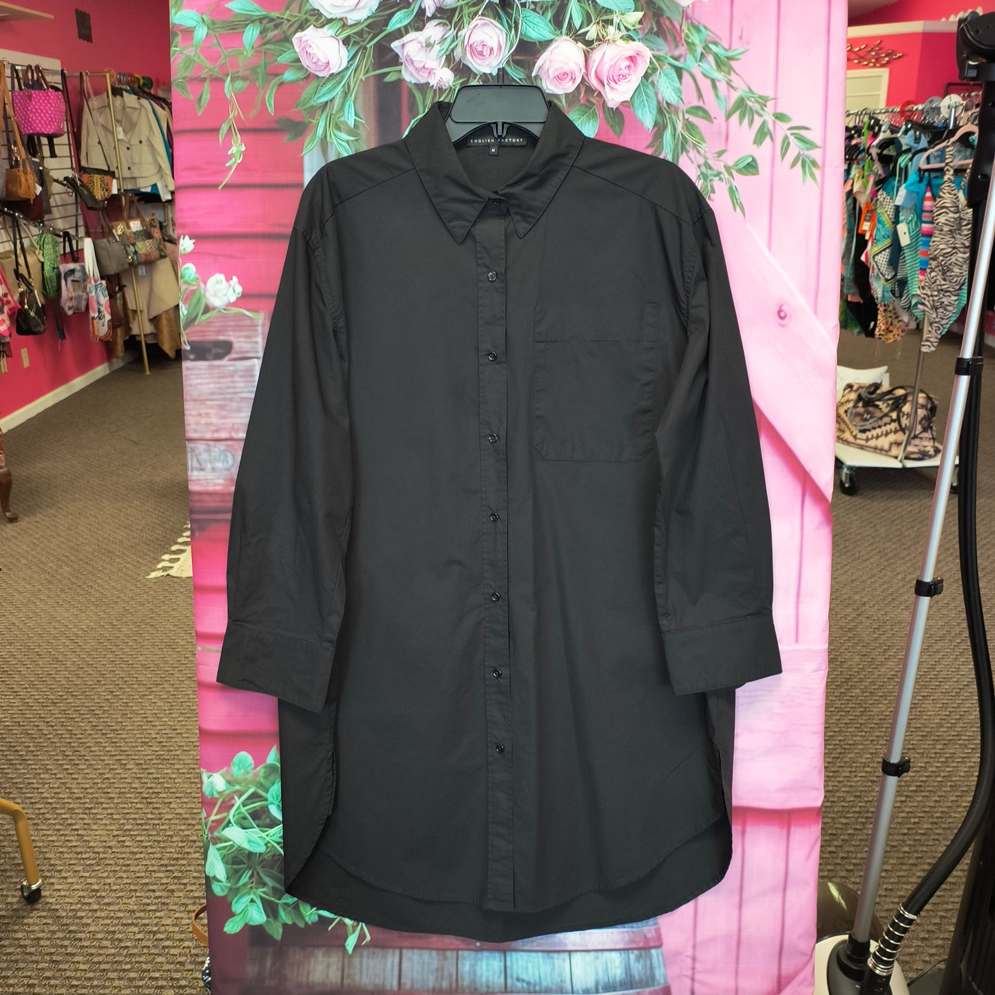 English Factory Collared Shirt Dress M 8/7/26