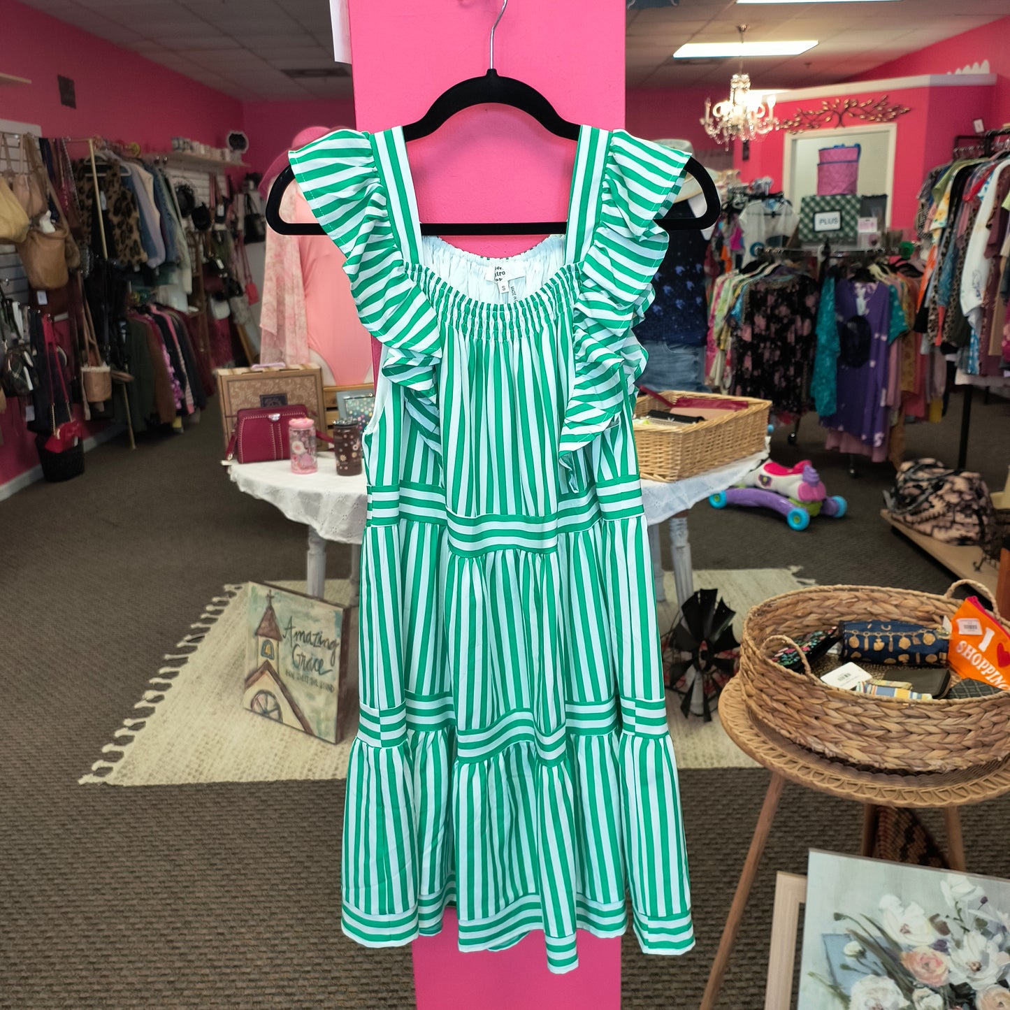 Entro green dress S 5/23/26