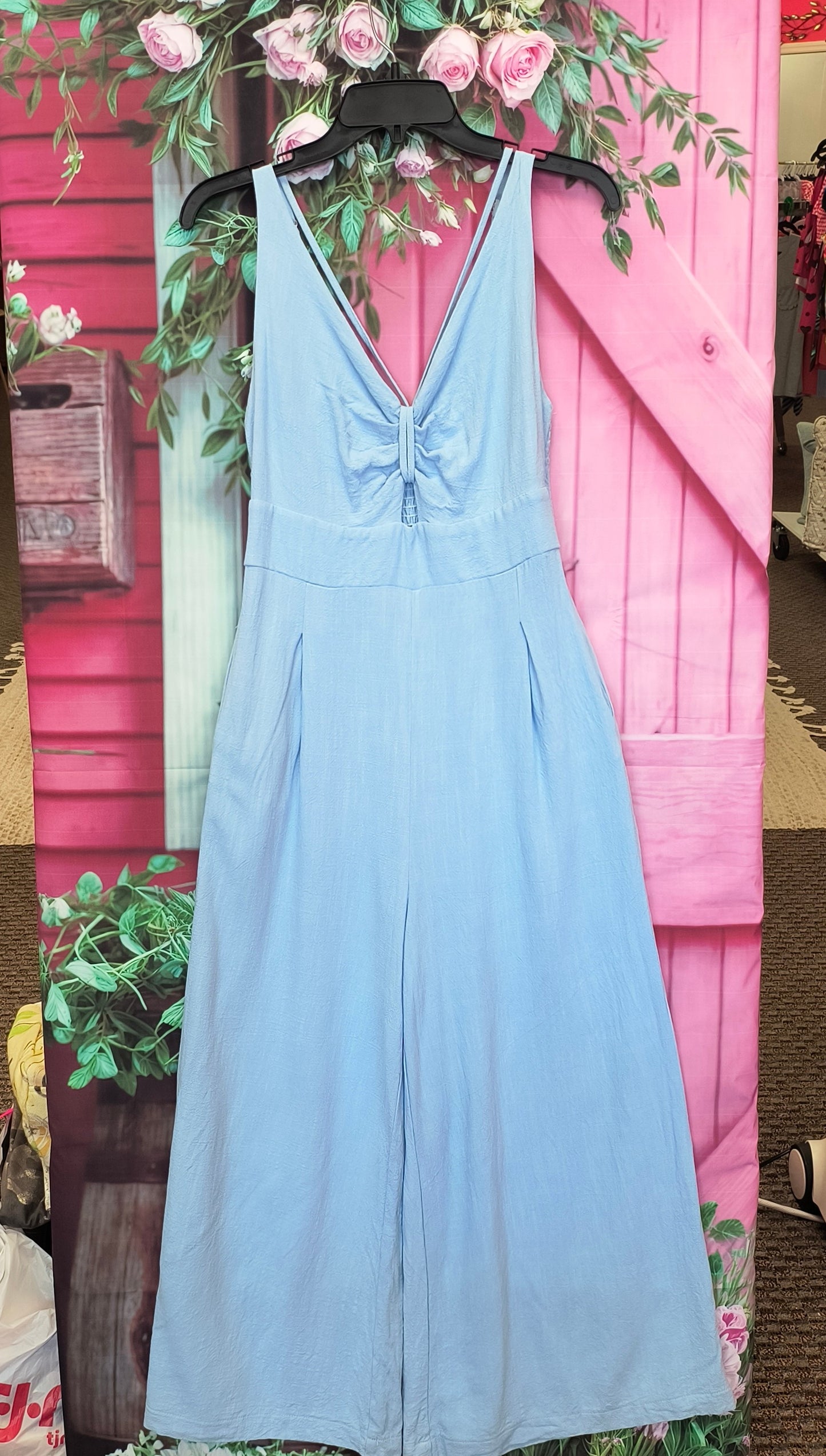 Blue wide leg jumpsuit M 7/23/26