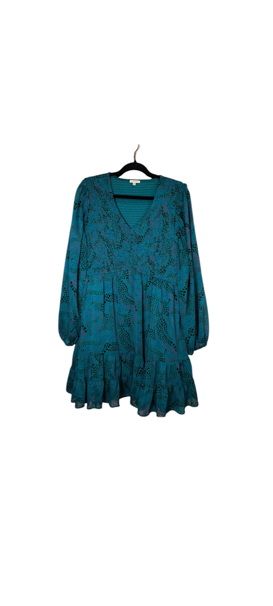 Jodifl ruffle V-neck dress 1X