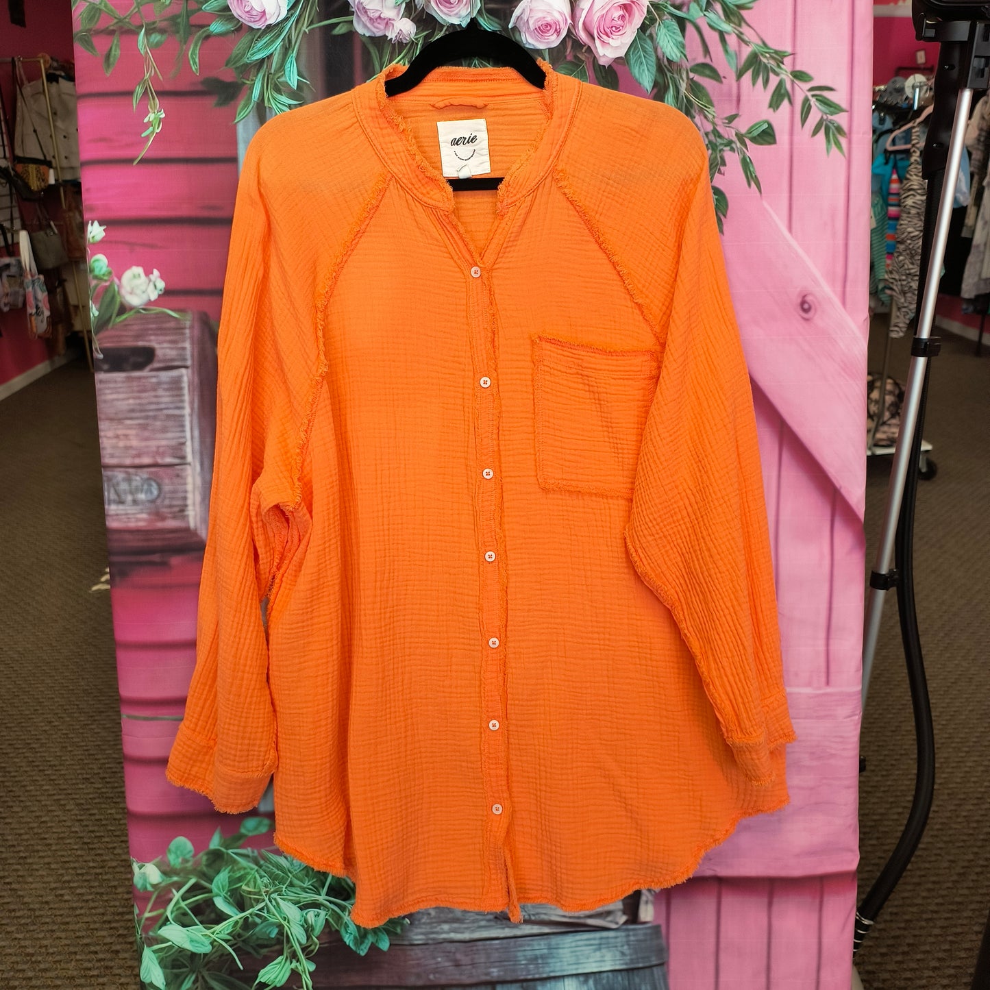 Aerie orange top M 8/7/26