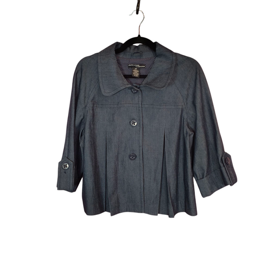 LARRY LEVINE  Dark Blue Denim Jacket Blazer Size 14P