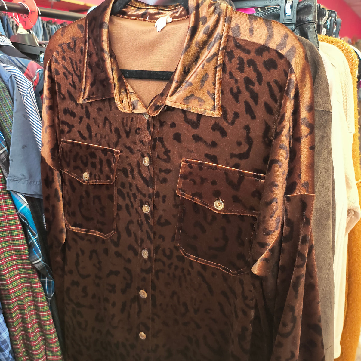 (D) Jodifl Animal Print Shacket L  9/9/26