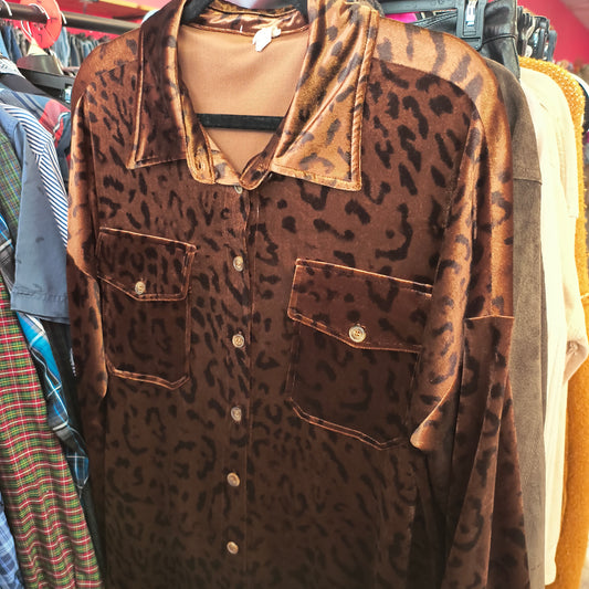 (D) Jodifl Animal Print Shacket L  9/9/26
