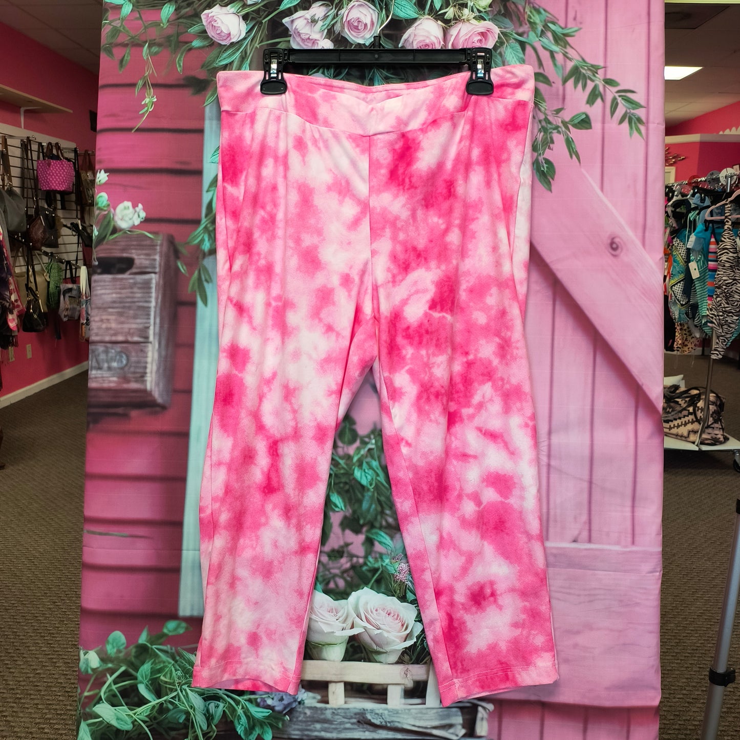 Terra & sky pink leggings 1X 8/7/26