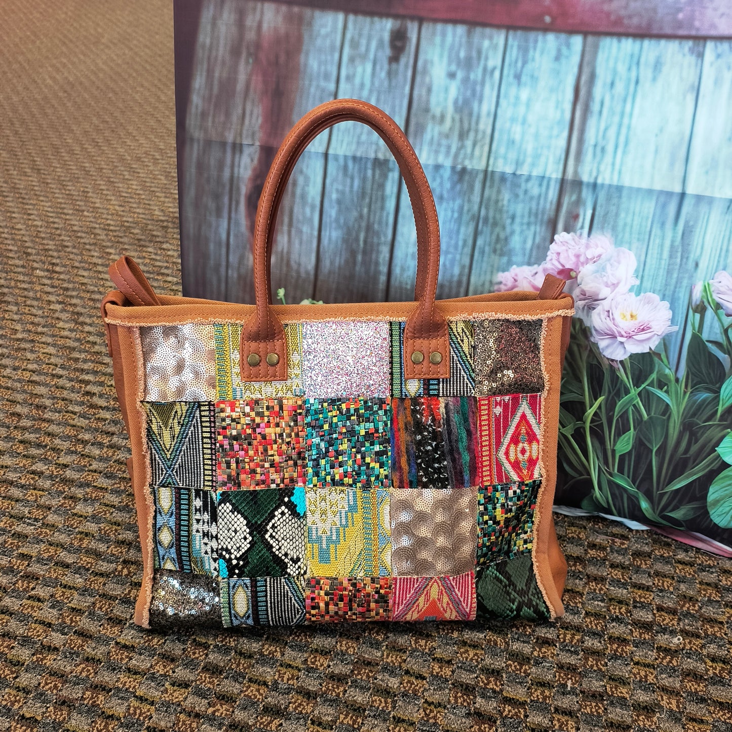Antik Kraft Patchwork tote 7/16/26