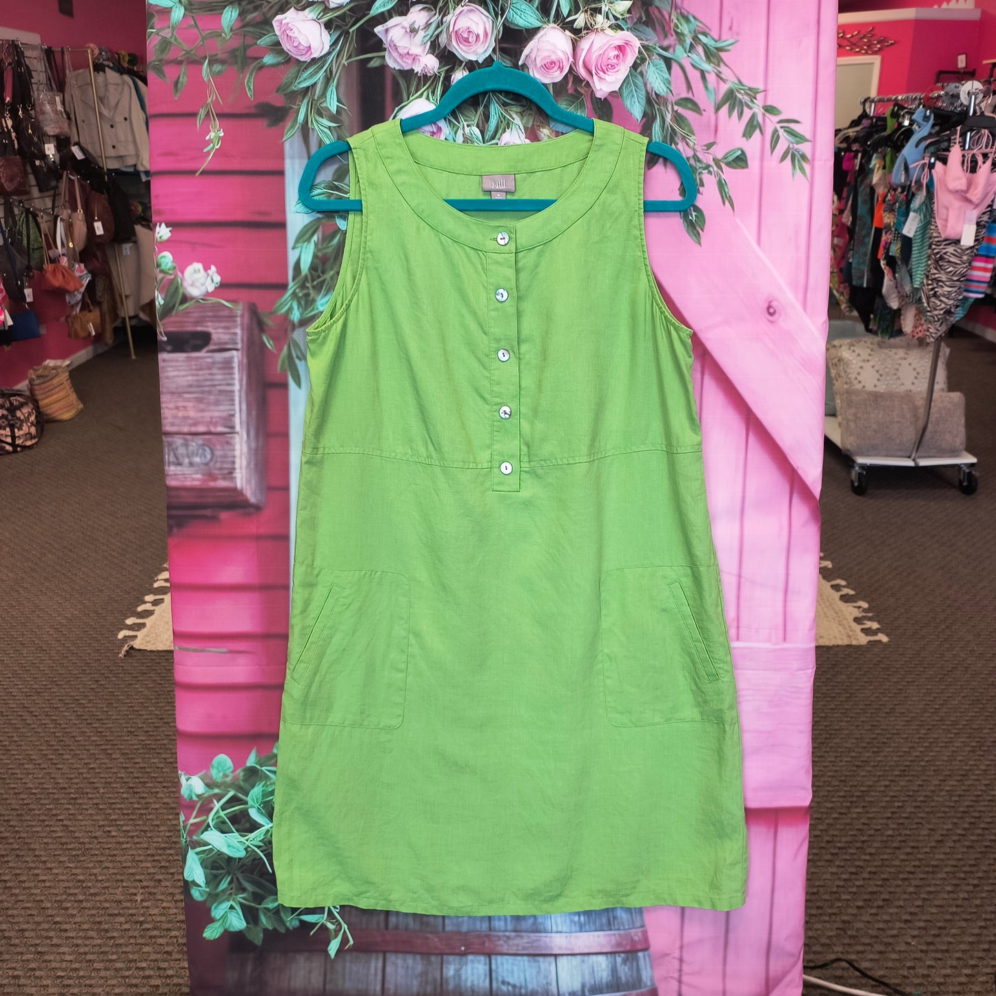 J jill lime green dress M 7/17/26