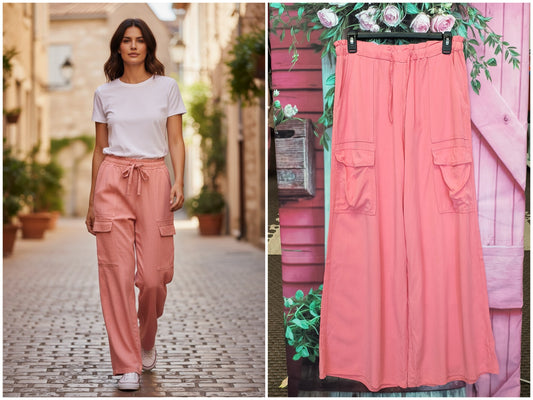 Easel coral cargo pants S 7/15/26