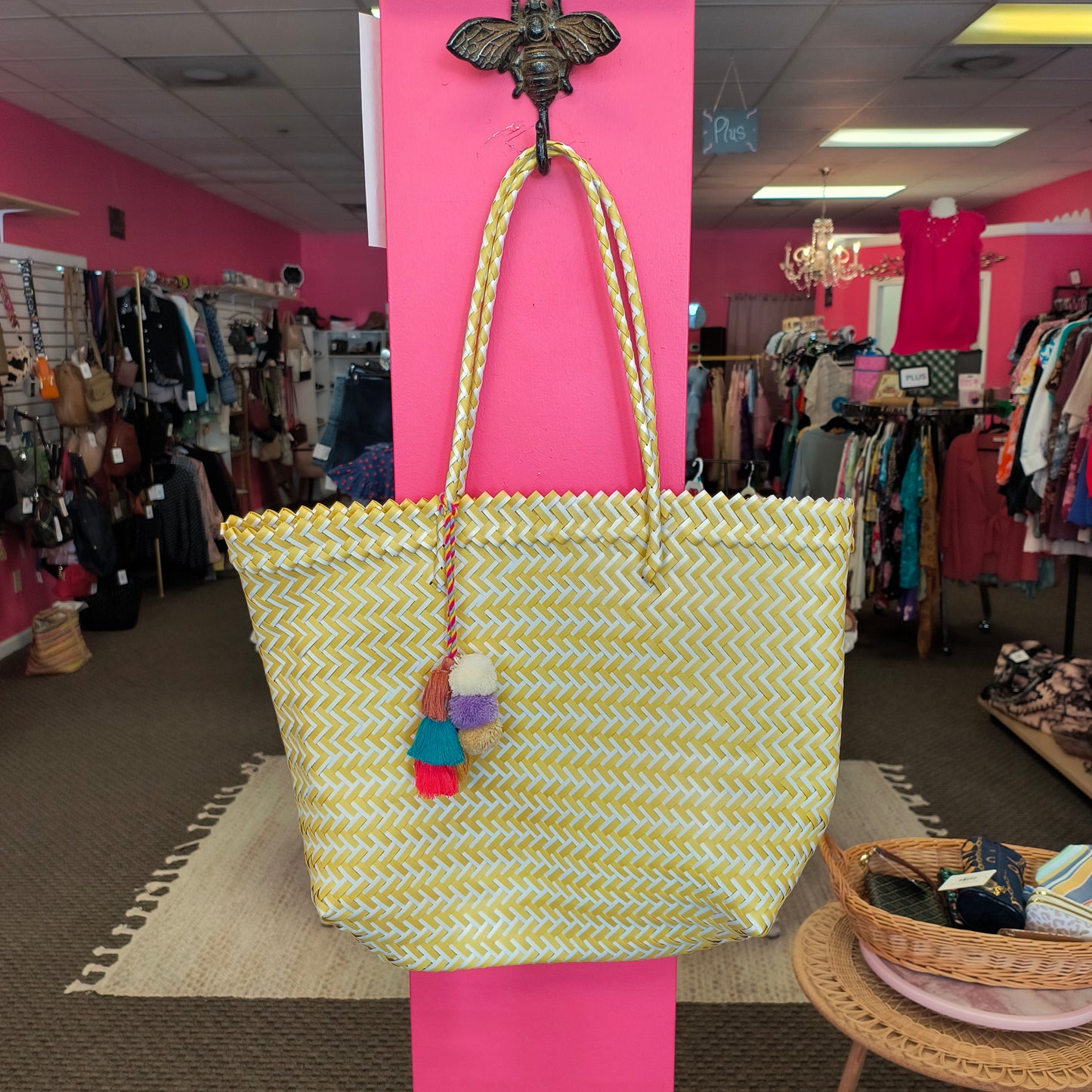 Handwoven Plastic Tote 6/5/26