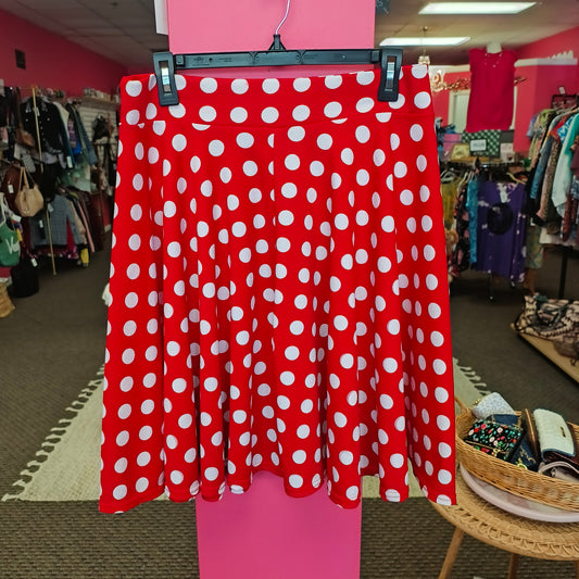 Red polka dot skirt XL 6/13/26